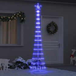 Arbre de Noël LED avec 290 LED avec support Bleu 250 cm Métal 511499511499