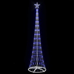 Arbre de Noël LED avec 290 LED avec support Bleu 250 cm Métal 511499511499