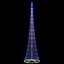 Arbre de Noël LED avec 290 LED avec support Bleu 250 cm Métal 511499511499