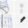 Arbre de Noël LED avec 290 LED avec support Bleu 250 cm Métal 511499511499