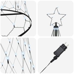Arbre de Noël LED avec 555 LED Blanc froid 500 cm Métal 511500511500