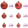Ensemble de Boules de Noël avec 300 LED 120 pcs Rouge Plastique 511502511502