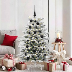 Ensemble de Boules de Noël avec 150 LED 61 pcs Noir Plastique 511503511503