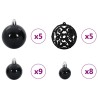 Ensemble de Boules de Noël avec 150 LED 61 pcs Noir Plastique 511503511503