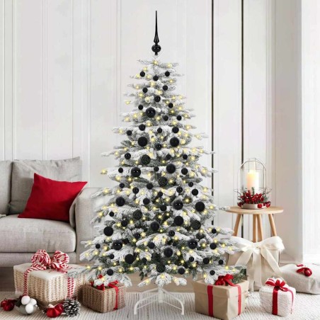 Ensemble de Boules de Noël avec 300 LED 120 pcs Noir Plastique 511504511504