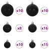 Ensemble de Boules de Noël avec 300 LED 120 pcs Noir Plastique 511504511504