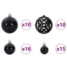 Ensemble de Boules de Noël avec 300 LED 120 pcs Noir Plastique 511504511504