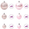 Ensemble de Boules de Noël avec 150 LED 61 pcs Rose Plastique 511505511505