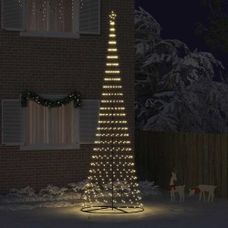 Arbre de Noël LED avec 555 LED Blanc chaud 500 cm Métal 511506511506