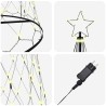Arbre de Noël LED avec 555 LED Blanc chaud 500 cm Métal 511506511506