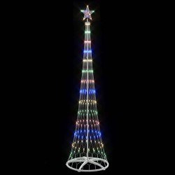 Arbre de Noël LED avec 290 LED Multicolore 250 cm Métal 511508511508