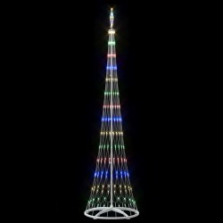 Arbre de Noël LED avec 290 LED Multicolore 250 cm Métal 511508511508