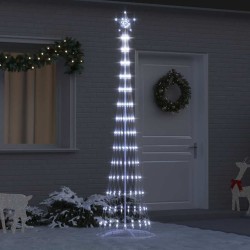Arbre de Noël LED avec 290 LED Blanc froid 250 cm Métal 511509511509