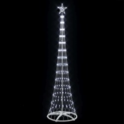Arbre de Noël LED avec 290 LED Blanc froid 250 cm Métal 511509511509