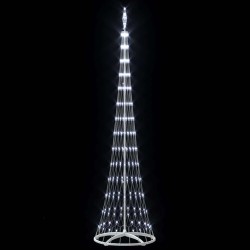 Arbre de Noël LED avec 290 LED Blanc froid 250 cm Métal 511509511509