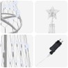 Arbre de Noël LED avec 290 LED Blanc froid 250 cm Métal 511509511509