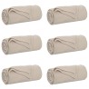 Couvertures à jeter 6 pcs Beige 240 x 220 cm Toison 511518511518