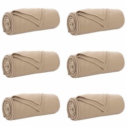 Couvertures à jeter 6 pcs Camel 200 x 150 cm Toison 511521511521