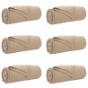 Couvertures à jeter 6 pcs Camel 240 x 220 cm Toison 511522511522