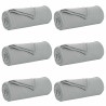 Couvertures à jeter 6 pcs Gris 240 x 220 cm Toison 511523511523