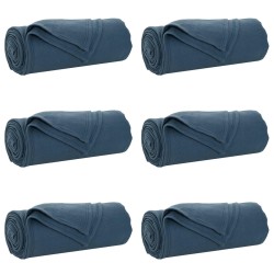 Couvertures à jeter 6 pcs Bleu marine 200 x 150 cm Toison 511536511536