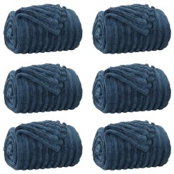 Couvertures à jeter 6 pcs Bleu marine 150 x 130 cm Toison 511555511555