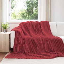 Couvertures à jeter 6 pcs Rouge Bordeaux 270 x 240 cm Toison 511556511556