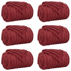 Couvertures à jeter 6 pcs Rouge Bordeaux 200 x 150 cm Toison 511558511558