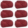 Couvertures à jeter 6 pcs Rouge Bordeaux 150 x 130 cm Toison 511559511559
