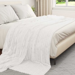 Couvertures à jeter 6 pcs Blanc 240 x 220 cm Toison 511561511561
