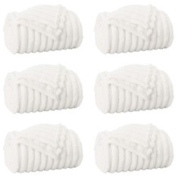 Couvertures à jeter 6 pcs Blanc 200 x 150 cm Toison 511562511562