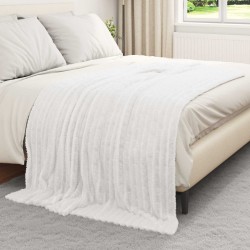 Couvertures à jeter 6 pcs Blanc 200 x 150 cm Toison 511562511562