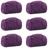 Couvertures à jeter 6 pcs Violet 150 x 130 cm Toison 511584511584