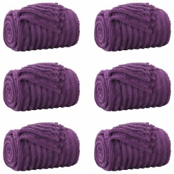 Couvertures à jeter 6 pcs Violet 270 x 240 cm Toison 511587511587