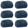Couvertures à jeter 6 pcs Bleu marine 200 x 150 cm Toison 511589511589