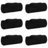 Couvertures à jeter 6 pcs Noir 200 x 150 cm Toison 511599511599