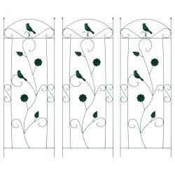 Clôture de jardin 3 pcs Vert 110 x 40 cm Acier 511647511647