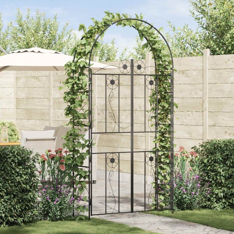 Arche de jardin Uni Noir 115 x 37 x 226 cm 511672511672
