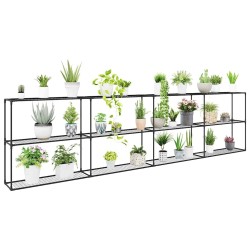 Support de plantes à 3 niveaux Noir 400 x 32 x 104 cm Acier 511678511678