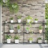 Support de plantes à 3 niveaux Noir 400 x 32 x 104 cm Acier 511678511678