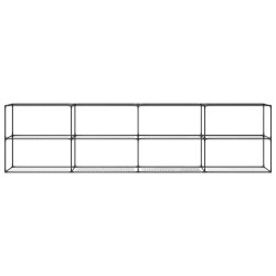 Support de plantes à 3 niveaux Noir 400 x 32 x 104 cm Acier 511678511678