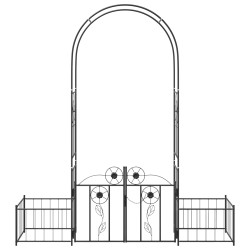 Arche de jardin avec verrouillage Noir 203 x 50 x 218 cm 511681511681