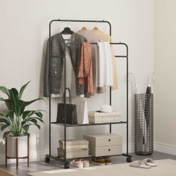 Porte-vêtements avec étagère avec roue Noir 80 x 53 x 156 cm 511685511685