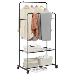 Porte-vêtements avec étagère avec roue Noir 80 x 53 x 156 cm 511685511685