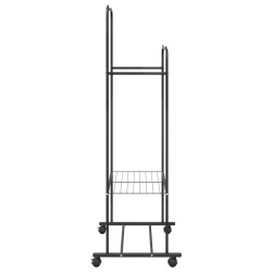 Porte-vêtements avec étagère avec roue Noir 80 x 53 x 156 cm 511685511685