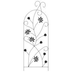 Clôture de jardin 3 pcs Noir 112 x 39,5 cm Acier 511693511693