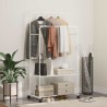 Porte-vêtements avec étagère avec roue Blanc 80 x 53 x 156 cm 511695511695