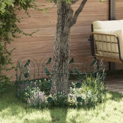 Clôture de jardin 5 pcs Vert Acier 511725511725