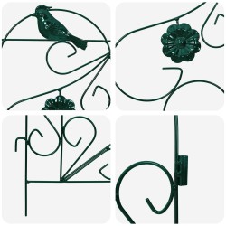 Clôture de jardin 5 pcs Vert Acier 511725511725
