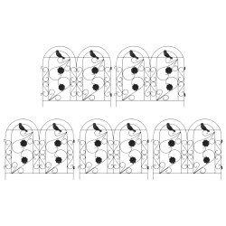 Clôture de jardin 5 pcs Noir Acier 511726511726